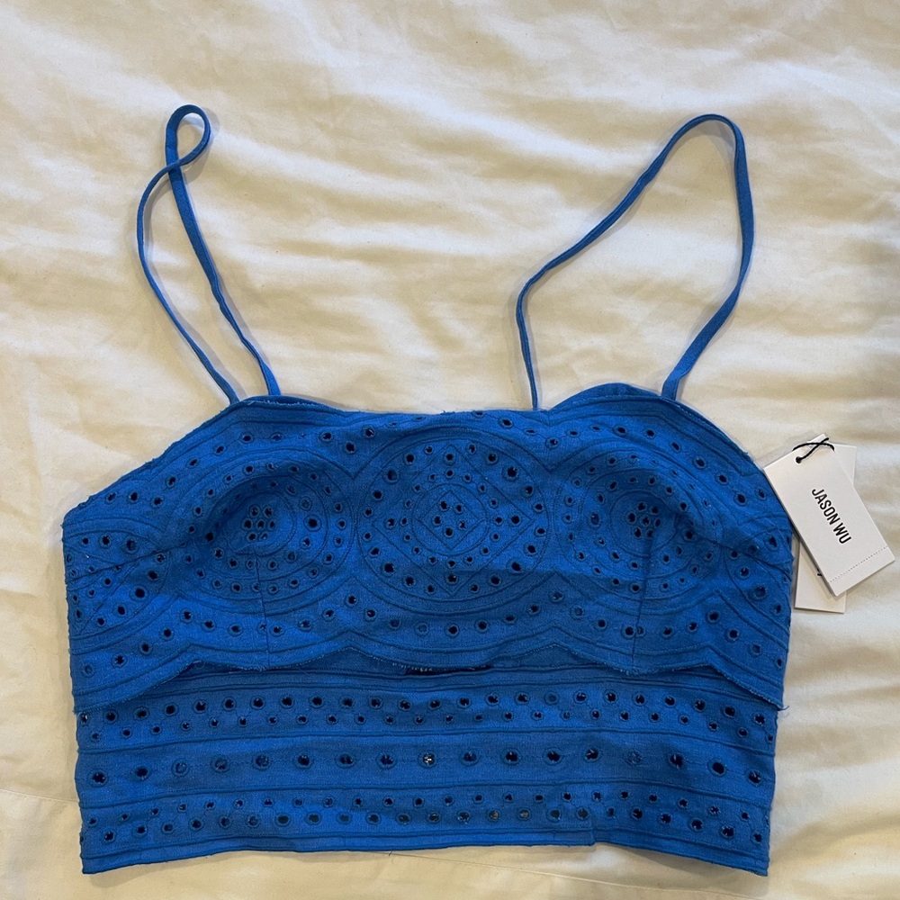 NWT JASON WU LINEN CROP TOP